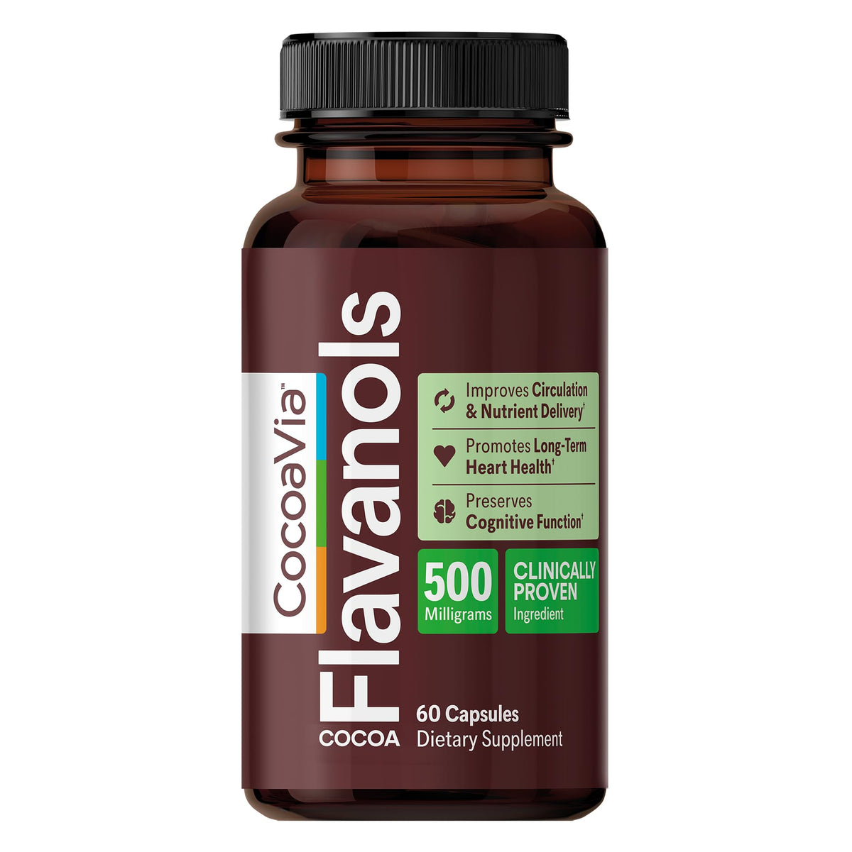 500mg High Flavanol Cocoa Supplement 60 Capsules V916