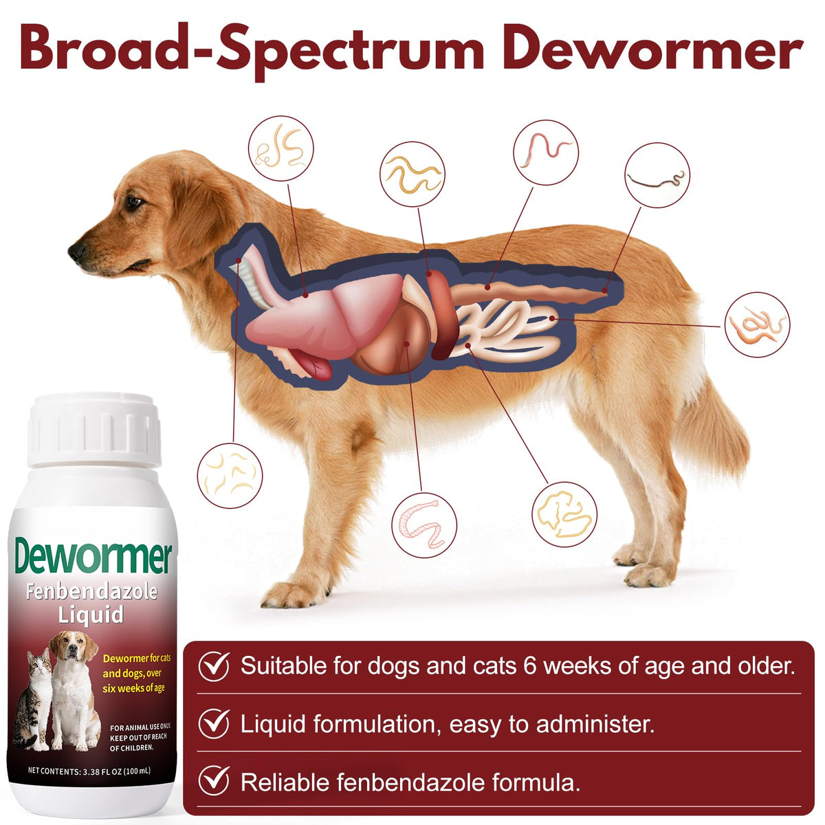 Fenbendazole Dewormer 100 ml Liquid C257