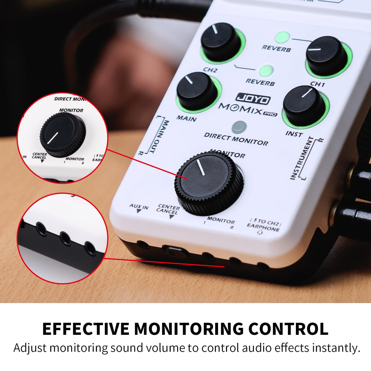 Portable Rechargeable USB Audio Interface with 48V Phantom Power U68320