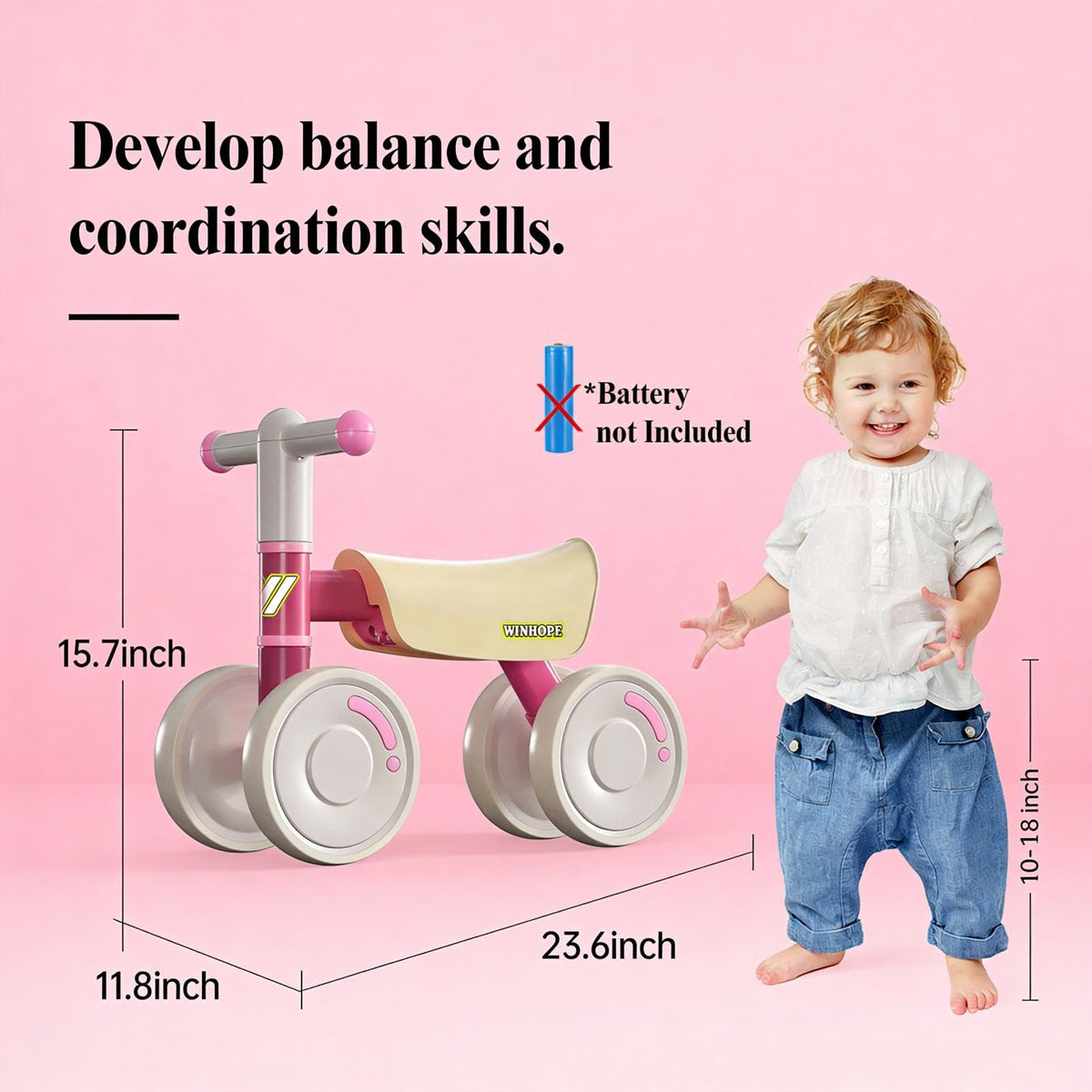 Baby Balance Bike 4-Wheel C422