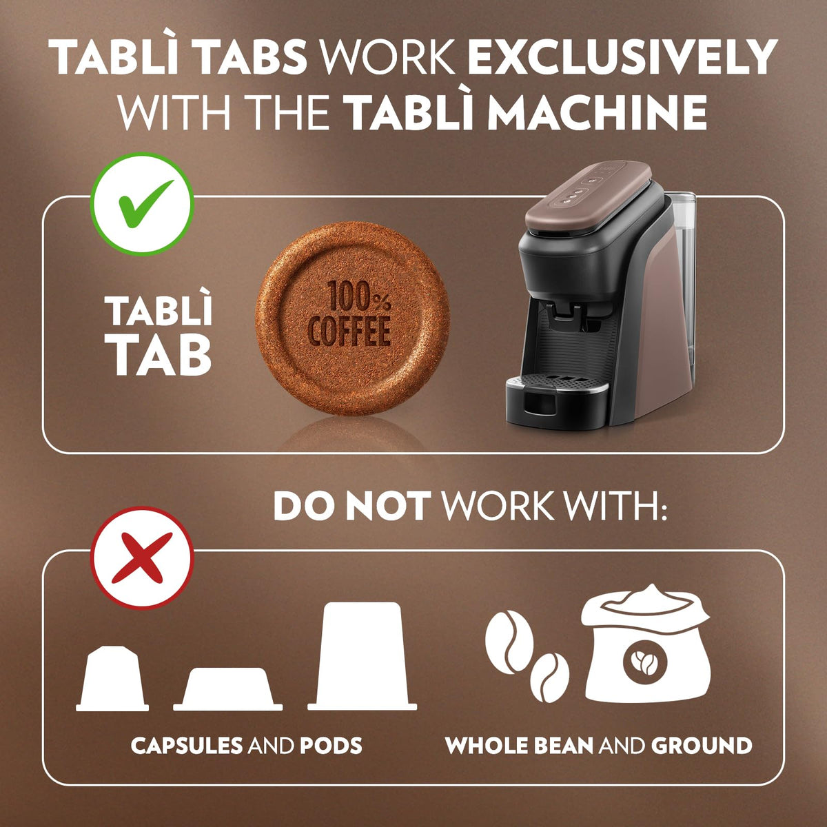 Espresso Machine and Coffee Tabs V977