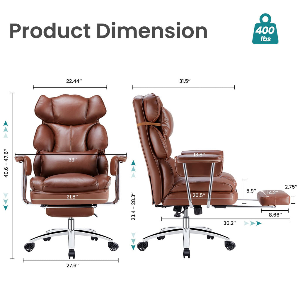 Big and Tall Executive Chair with Foot Rest E362