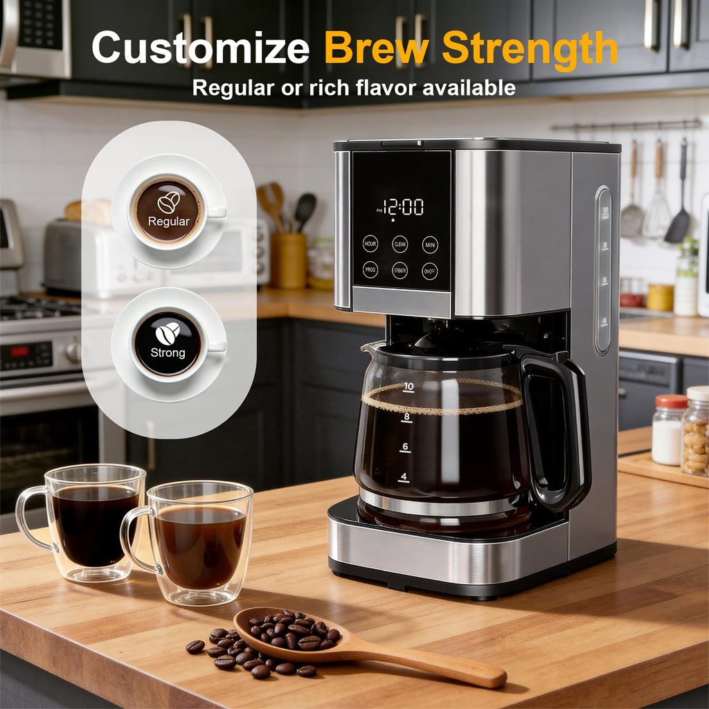 10 Cup Programmable Drip Coffee Maker with Glass Carafe L5931