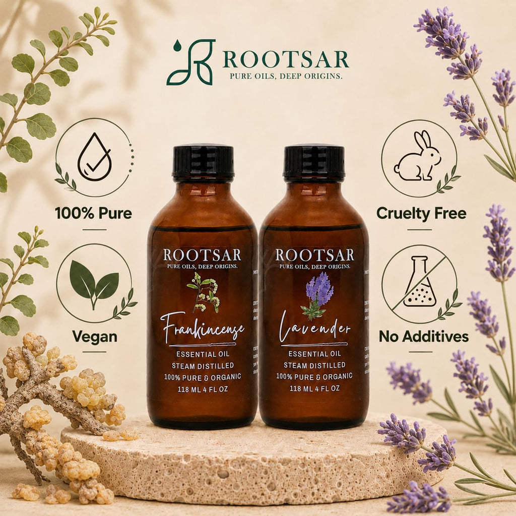 2 Pack Frankincense and Lavender Essential Oils 4 Fl Oz H272117