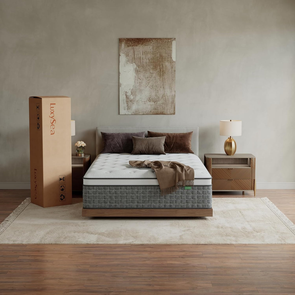 Full Size 12 Inch Medium Firm Hybrid Mattress in a Box X622
