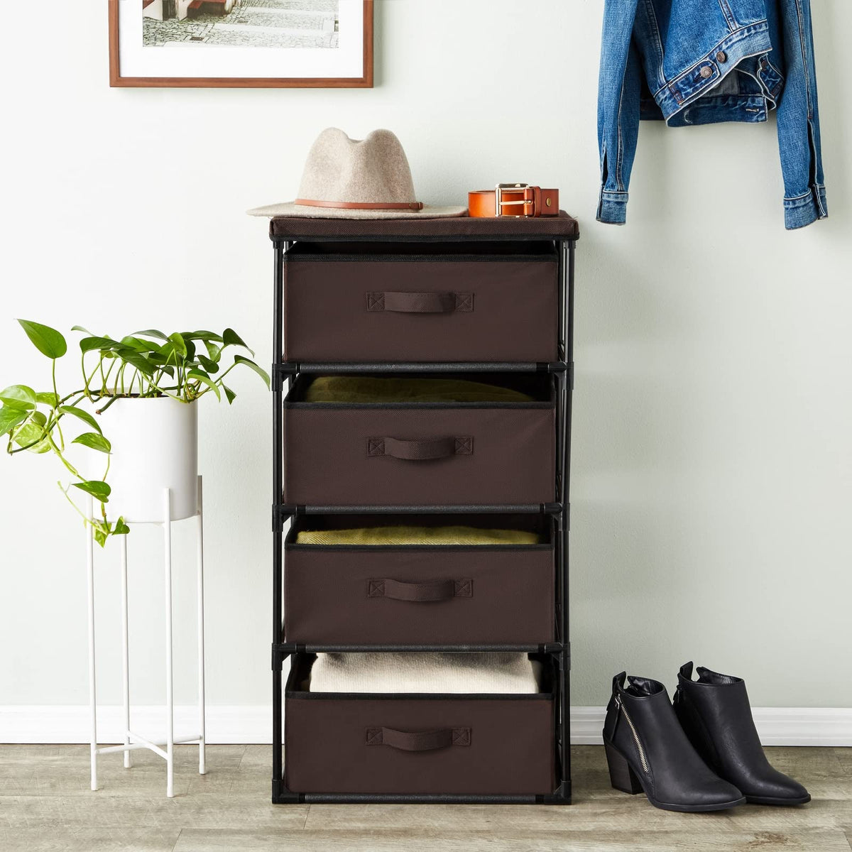 4 Tier Fabric Drawer Organizer U382148