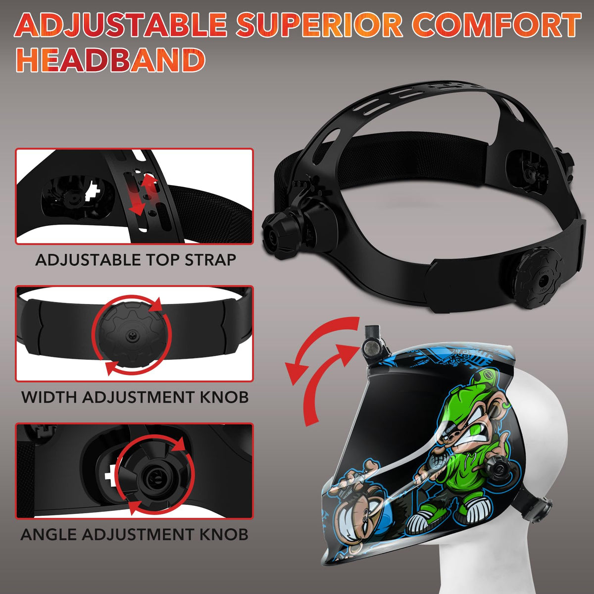 Auto Darkening Welding Helmet with Light C463962