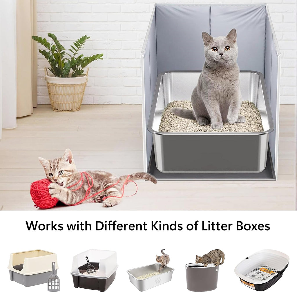 Extra Large Open Top High Sided Cat Litter Box Enclosure H3994