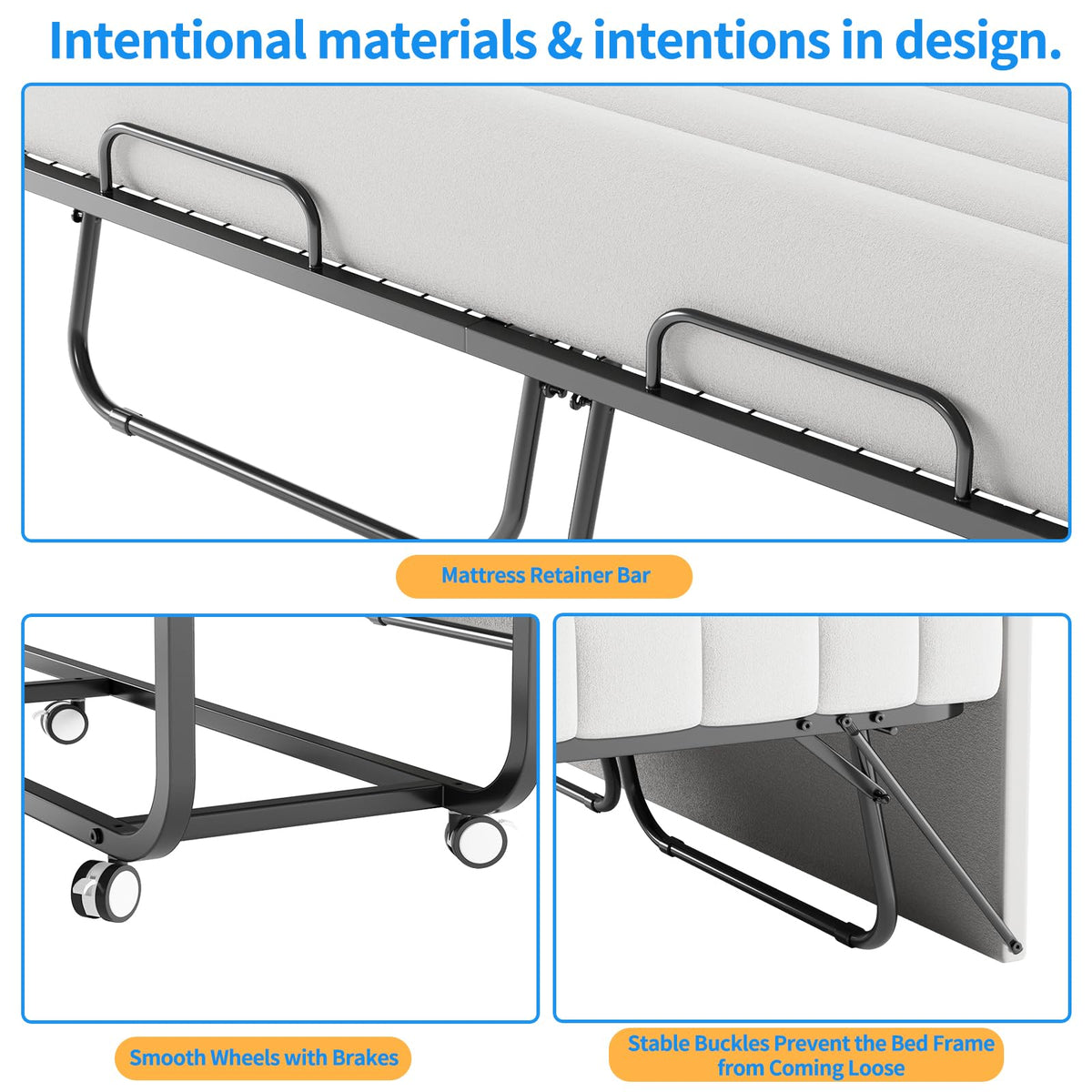 Queen Size Folding Bed with Memory Mattress L399325