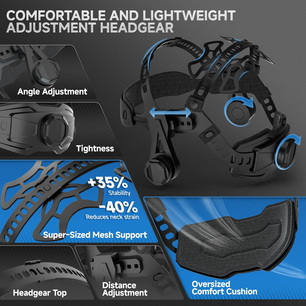 Auto Darkening Welding Helmet with Light W95299