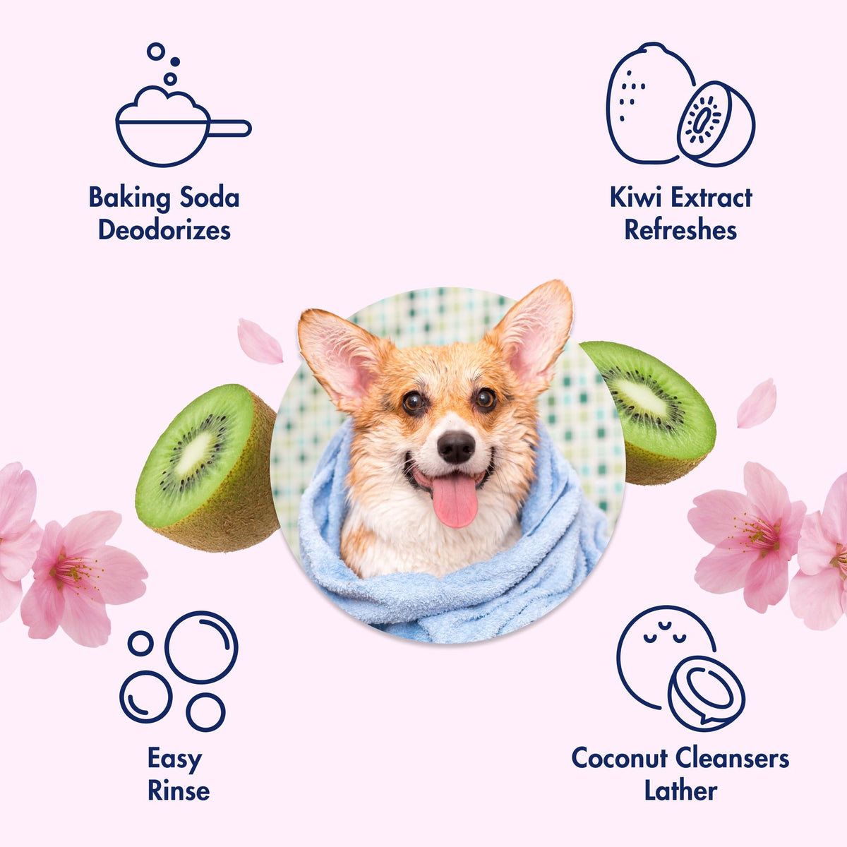 Deodorizing Dog Shampoo Kiwi Blossom 20 Fl Oz P893