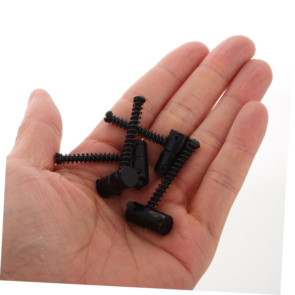 Metal Bass Guitar Bridge Saddles, 4-string, 2 Sets Black Z63056