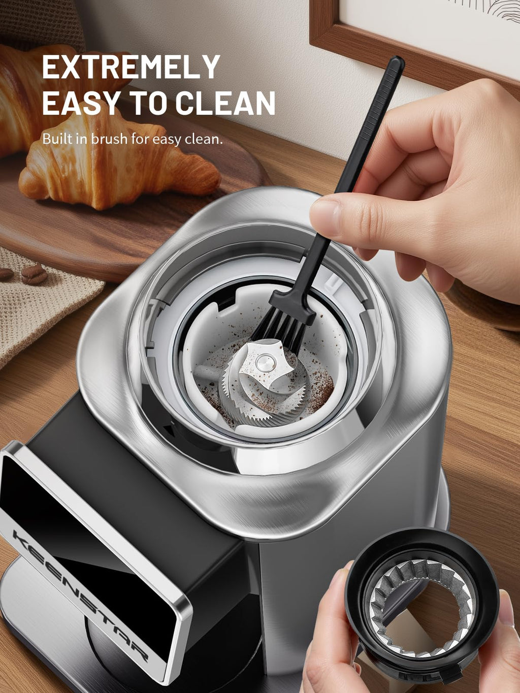 Conical Burr Coffee Grinder with Touch Screen 34 Grind F450