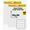 White Lined Easel Pad, 25 x 30 in, 2 Pads L57974