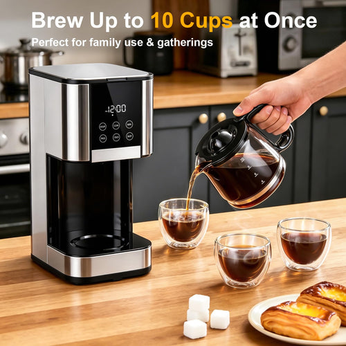 10 Cup Programmable Drip Coffee Maker with Glass Carafe L5931