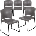 Gray Stacking Chairs Set of 5 W581827