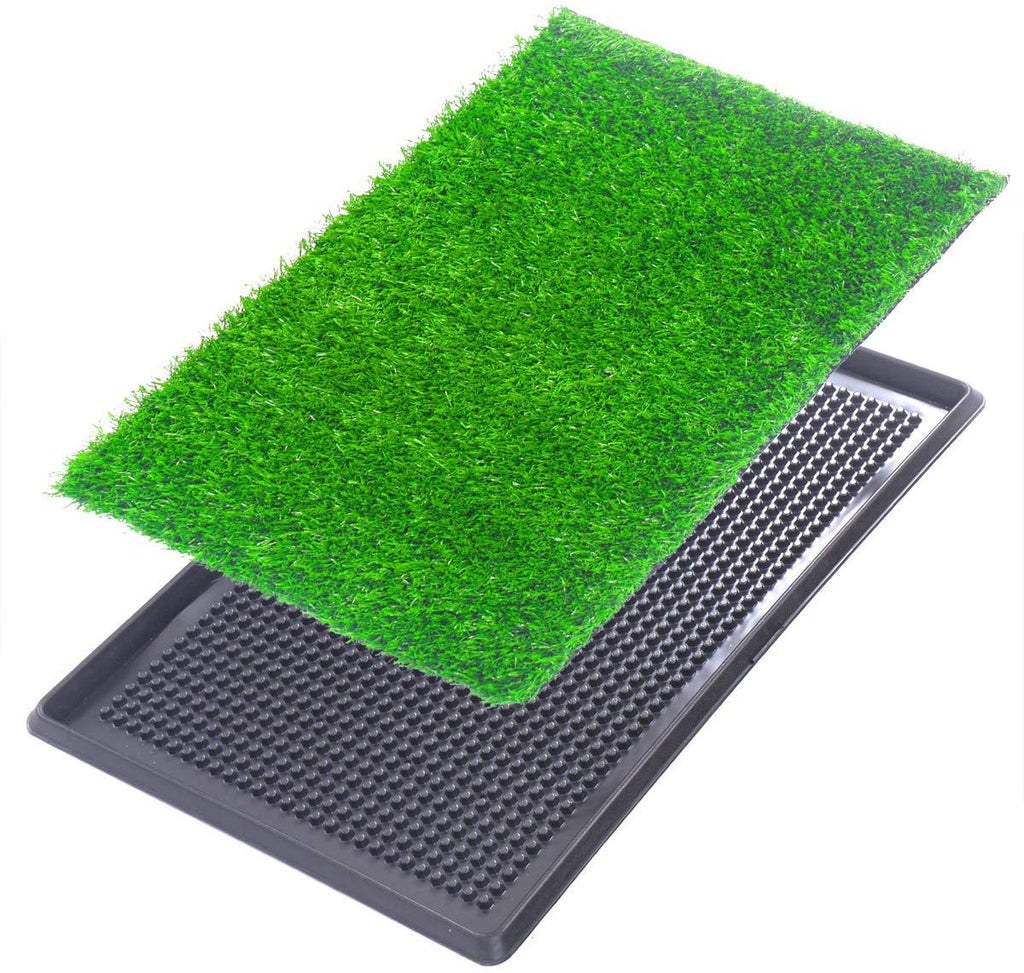 Indoor Outdoor Dog Puppy Potty Trainer Pad Grass Toilet Mat Tray 25"x20" R47459