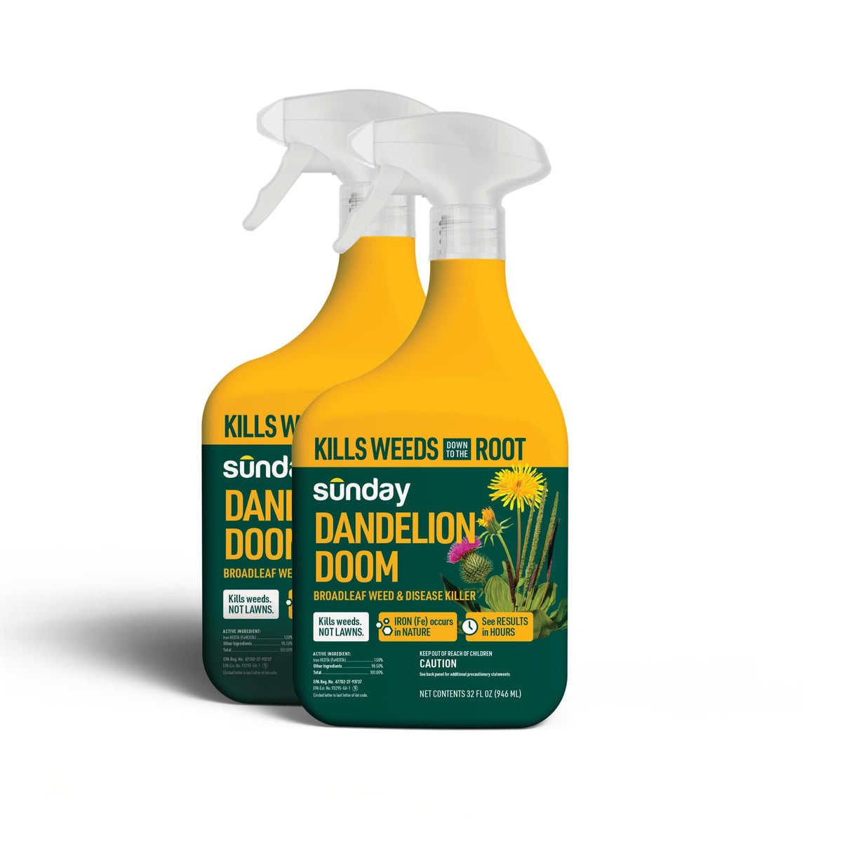 Iron-Based Weed & Moss Killer 32oz 2-Pack K51376