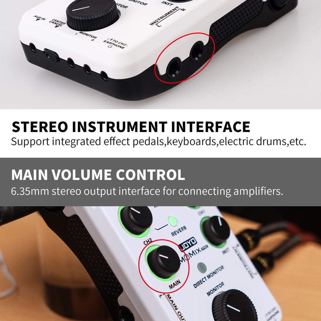 Portable Rechargeable USB Audio Interface with 48V Phantom Power U68320