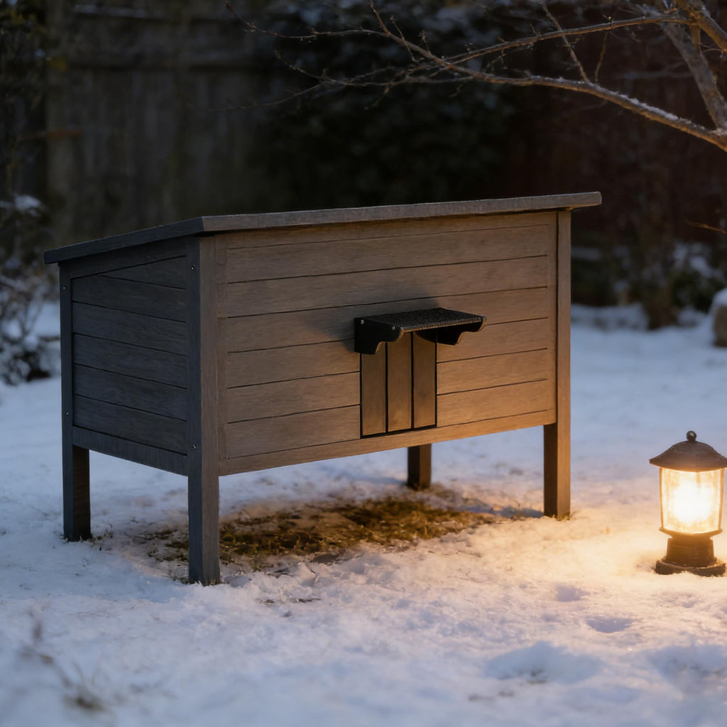 Insulated Weatherproof Wooden Outdoor Cat House P88259