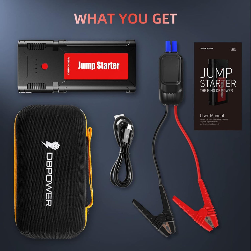 Portable 12V Car Jump Starter with Smart Clamp Cables F4500