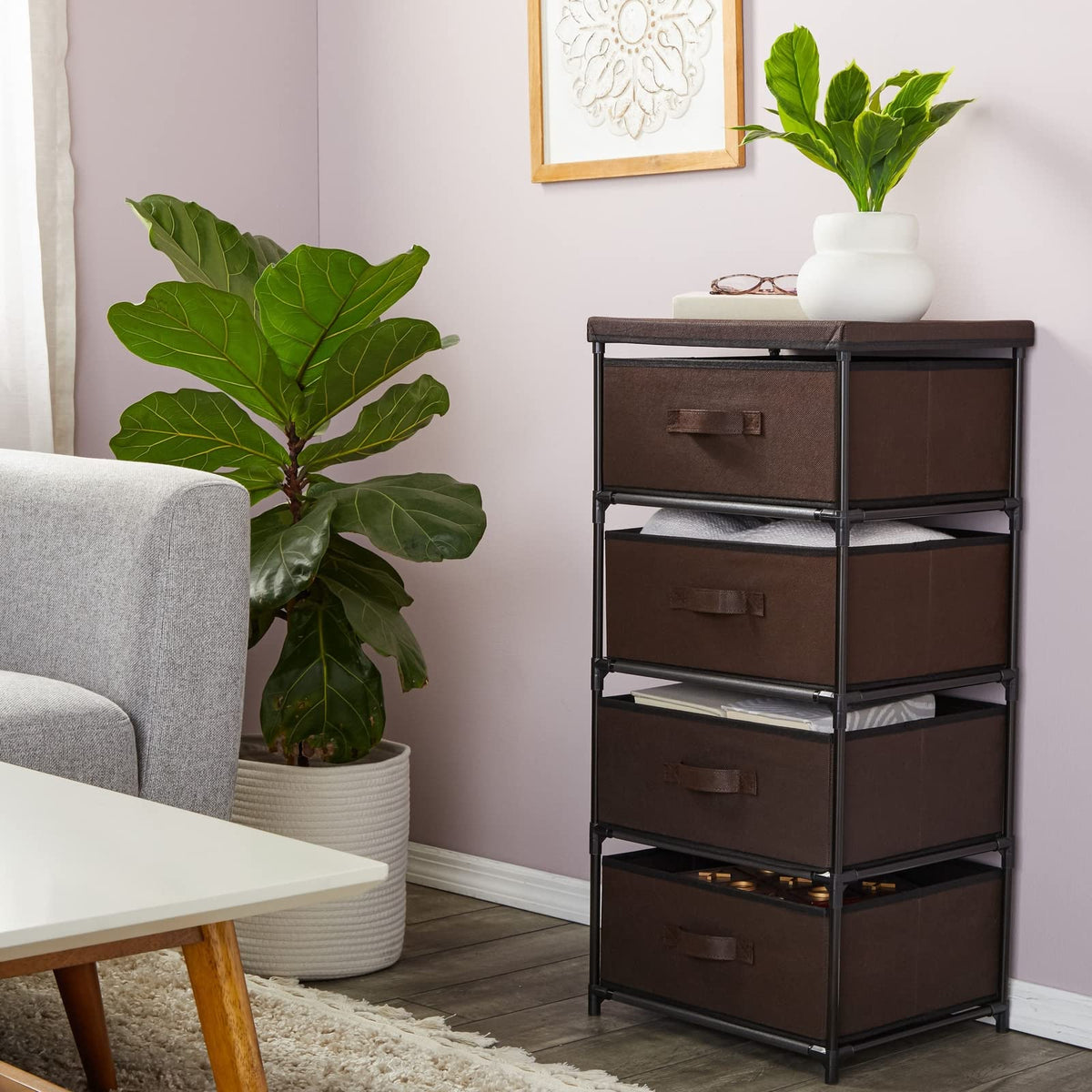 4 Tier Fabric Drawer Organizer U382148