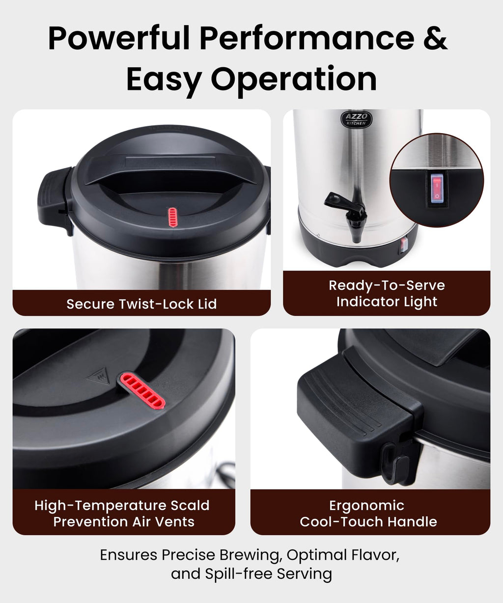 45-Cup Stainless Steel Electric Coffee Urn F390005