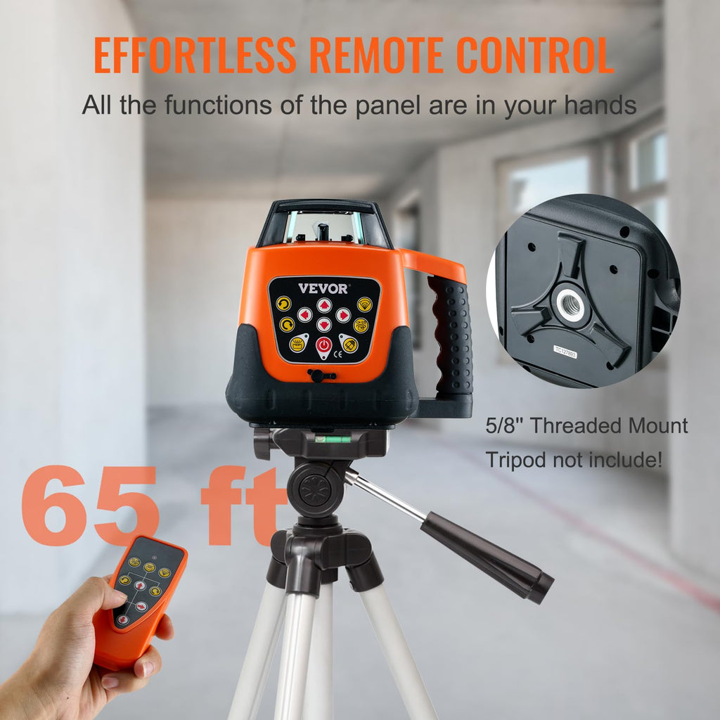 Rotary Laser Level 360 Degree Self-Leveling Red Cross Line W72104
