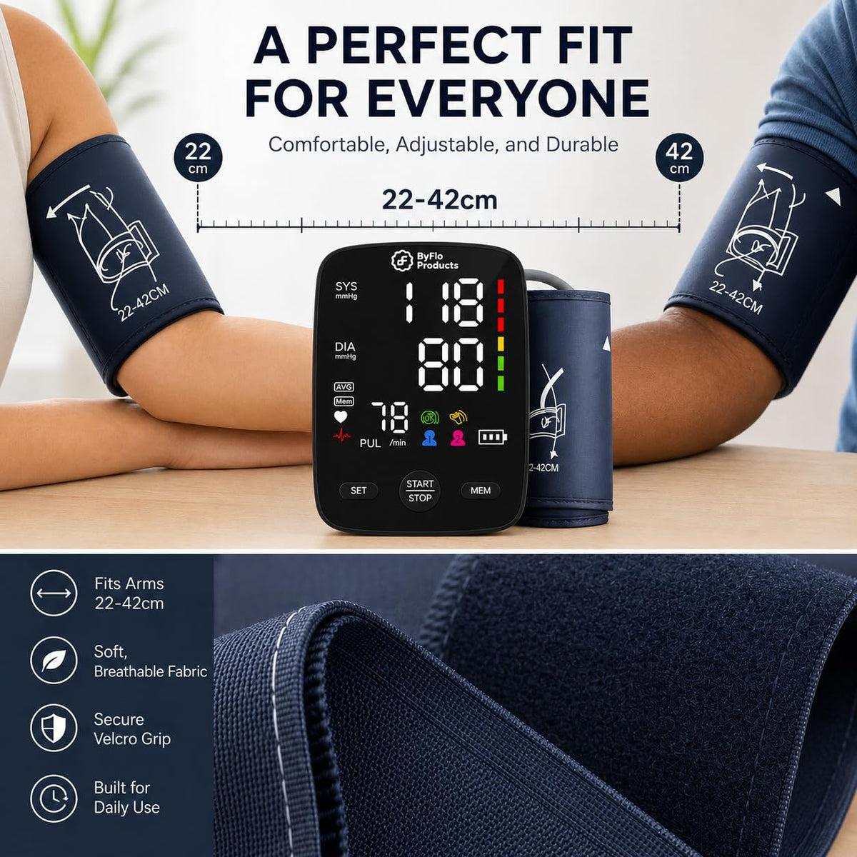 Blood Pressure Monitor Arm Cuff USB-C Y889