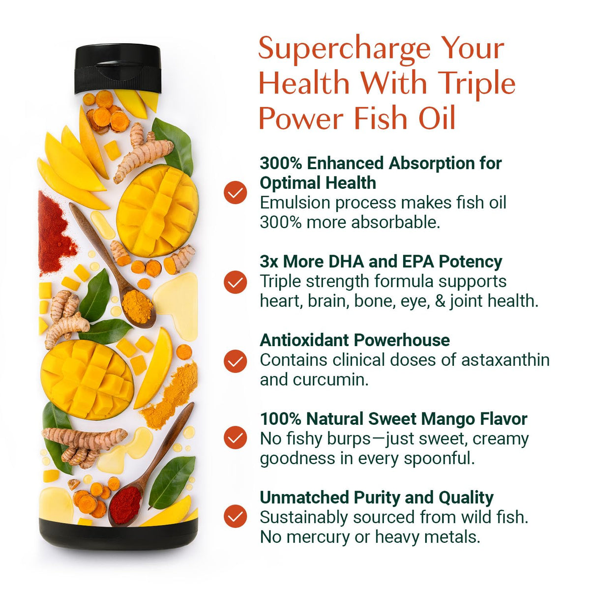 Omega 3 Fish Oil Liquid 1200mg 16 oz I9010
