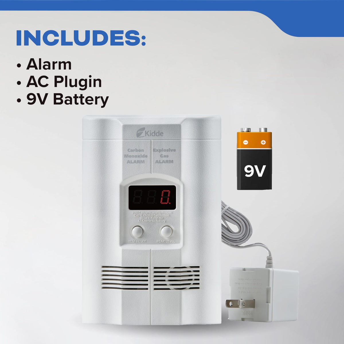 Carbon Monoxide & Explosive Gas Alarm with Digital Display C6721