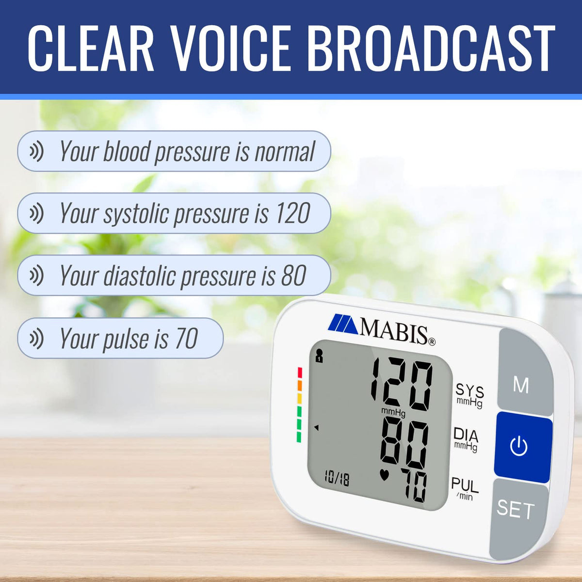 Talking Blood Pressure Monitor with Storage Case U1278