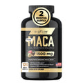 Organic Maca Root Capsules - Black, Red, Yellow Peruvian Maca Root Extract & Black Pepper - 120 Vegan Pills W528354