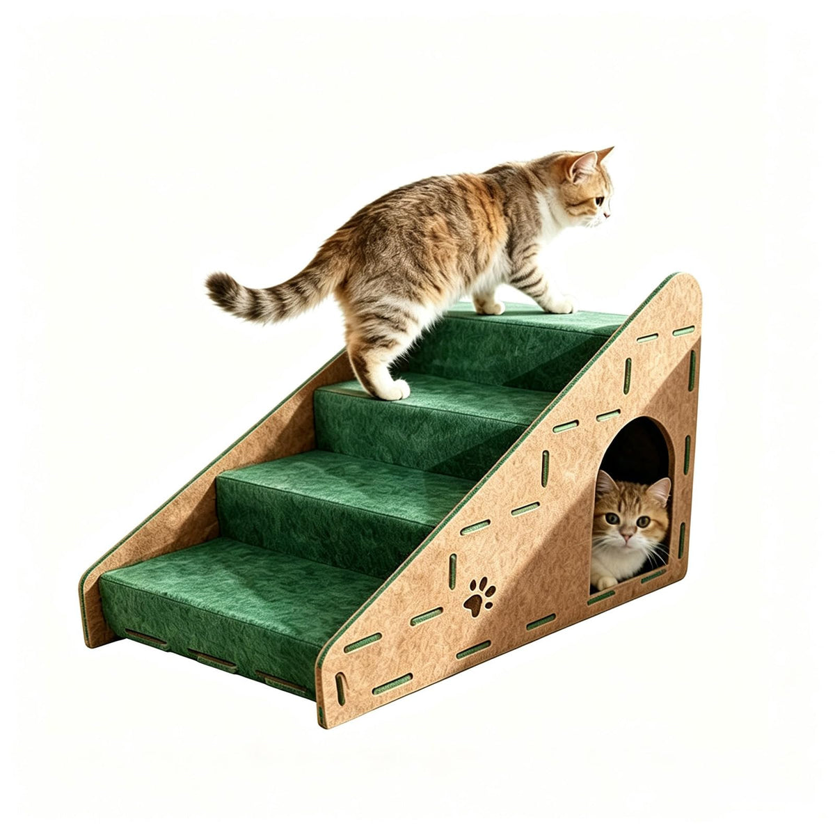 Felt 4-Step Foldable Pet Stairs W824036