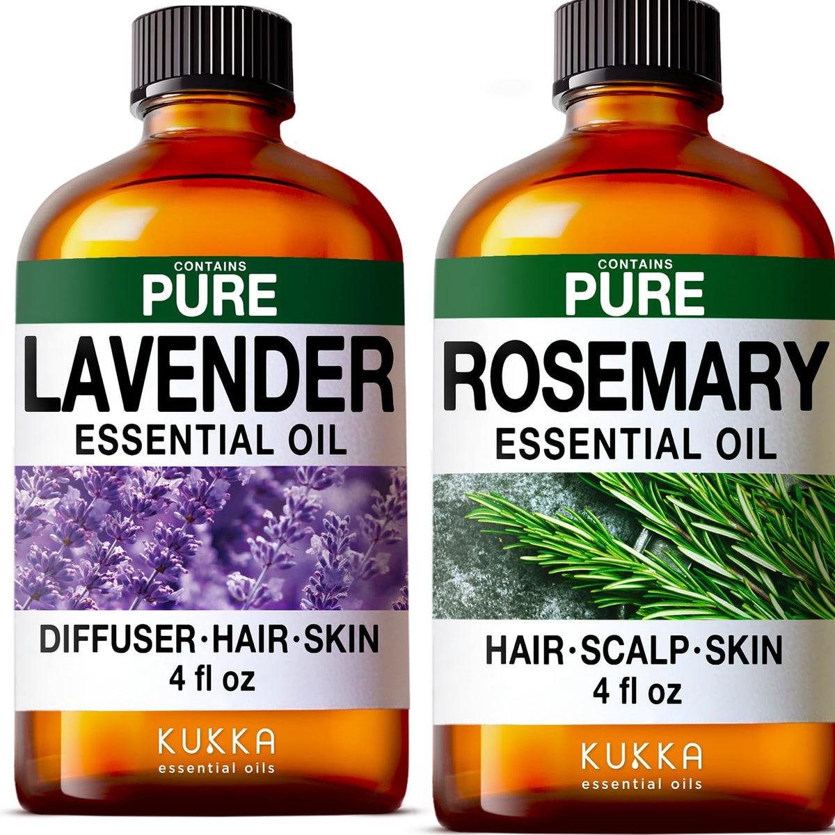 Lavender & Rosemary Essential Oil Set 2x4 fl oz V8159