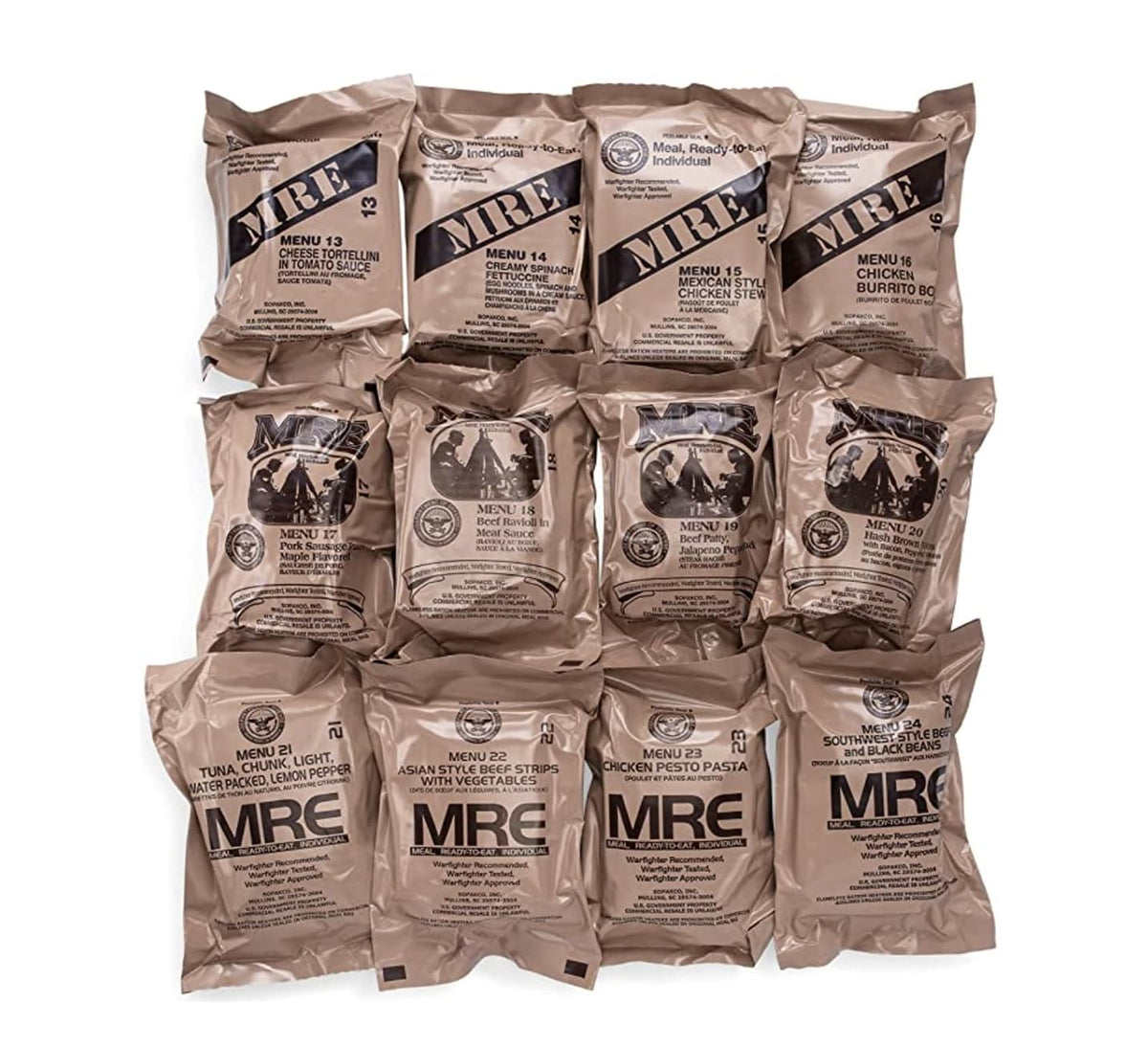 MRE Meals Ready to Eat 12 Pack M723