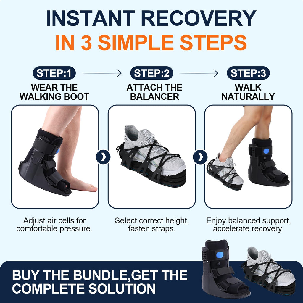 Inflatable Air Cam Walker Fracture Boot with Adjustable Shoe Lift Q428