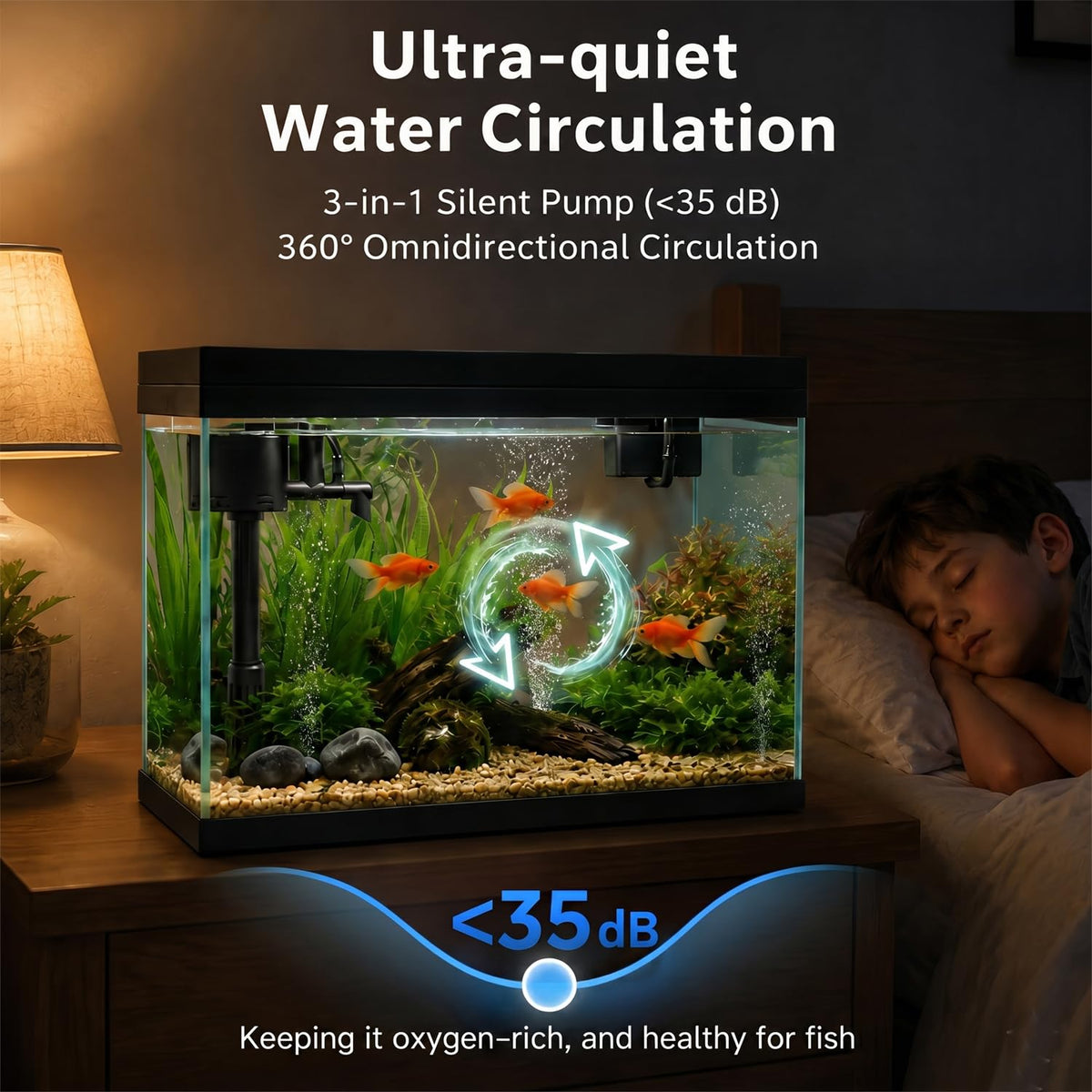 2.4 Gallon Desktop Betta Fish Tank Starter Kit Y6994