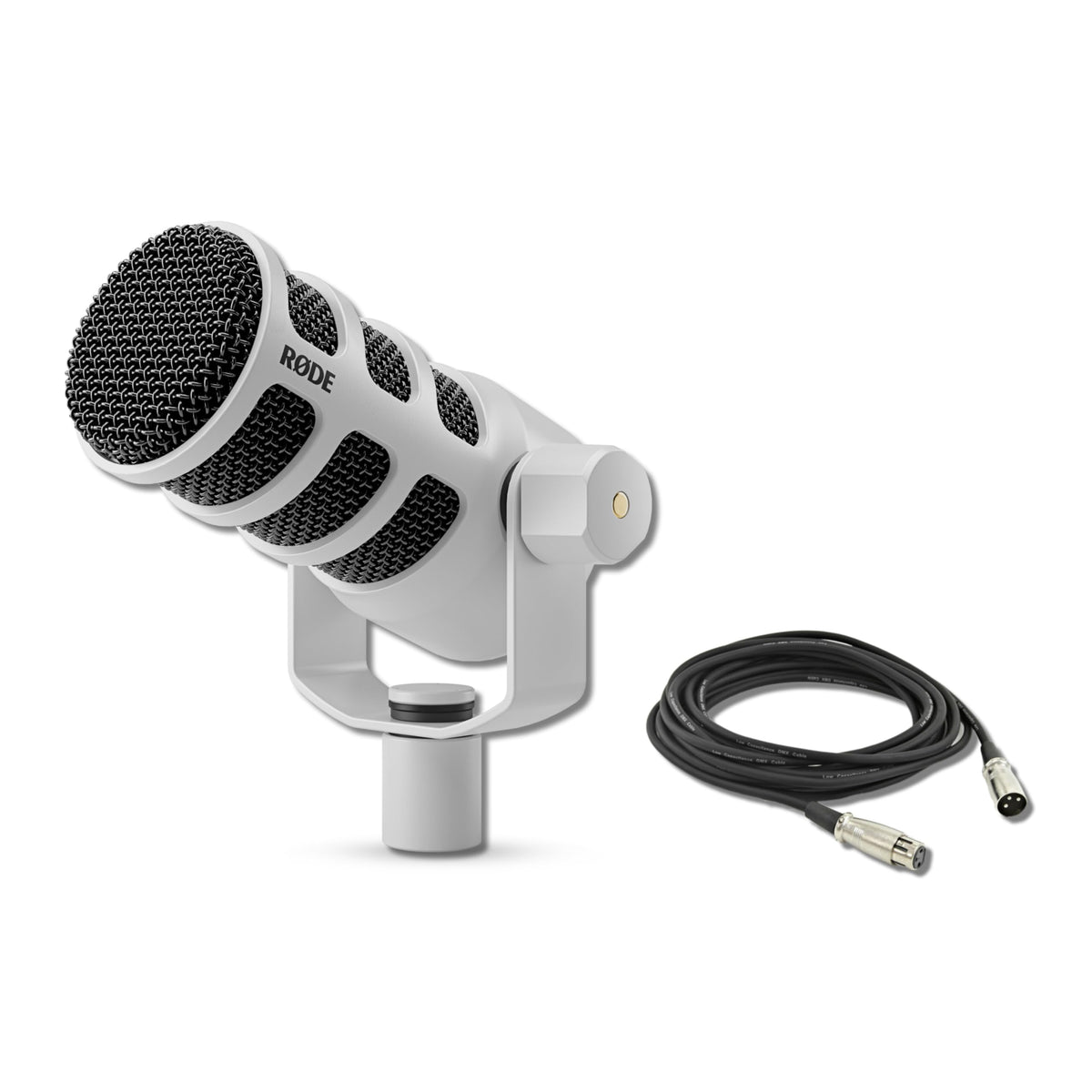 White Cardioid Dynamic Broadcast Microphone with XLR Cable P5244