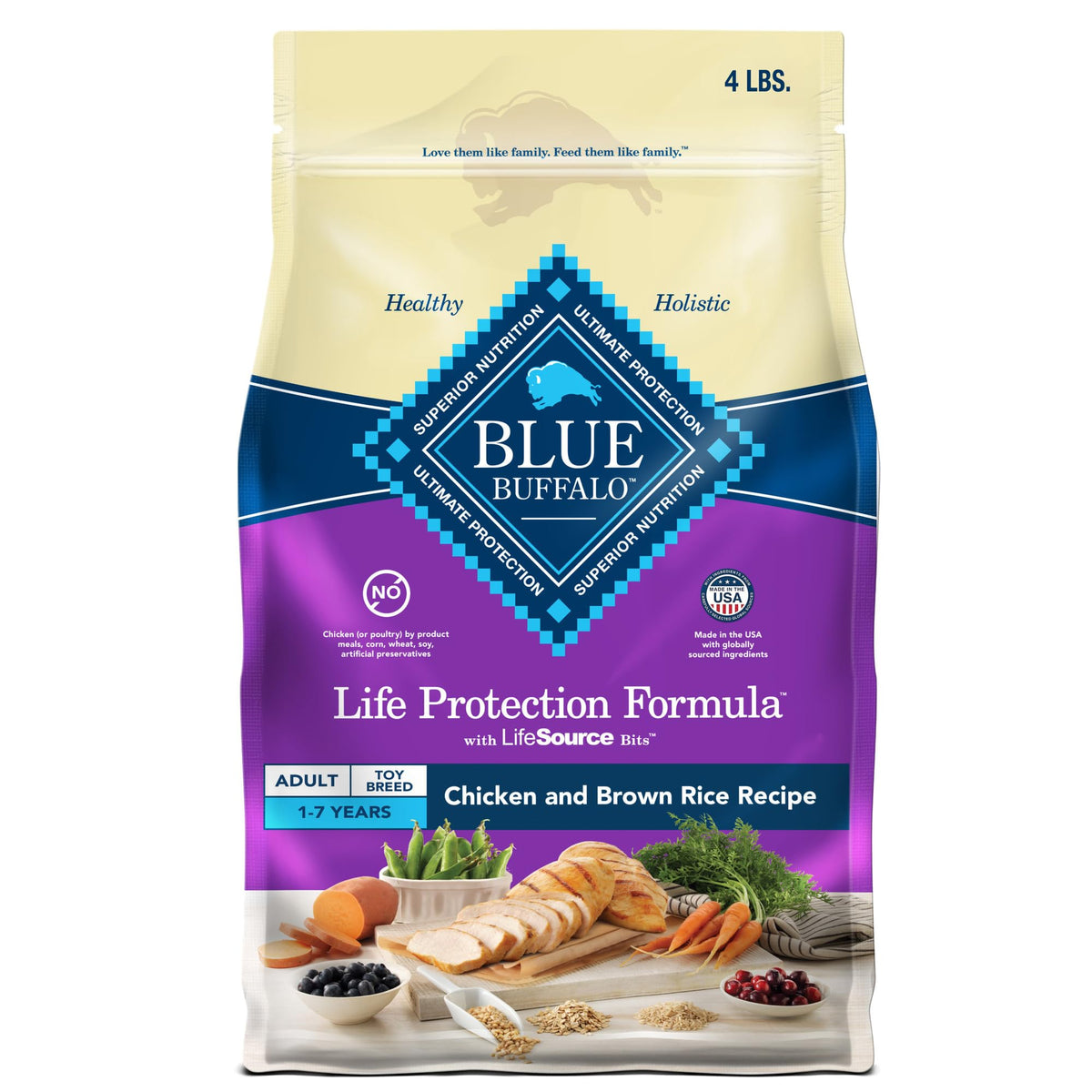 Chicken Adult Dry Dog Food, 4 lb B6608