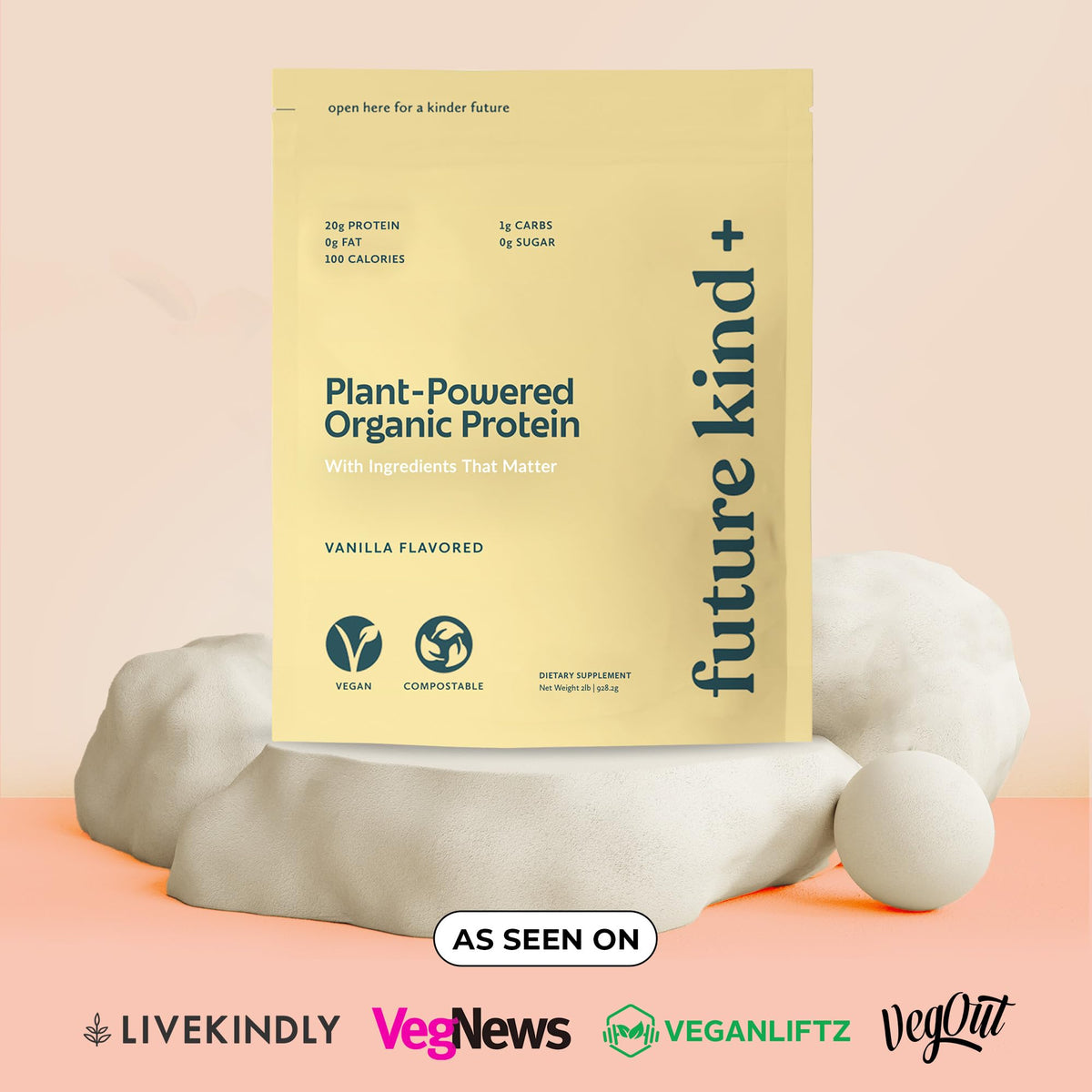Vegan Protein Powder Vanilla 34 Servings D755899