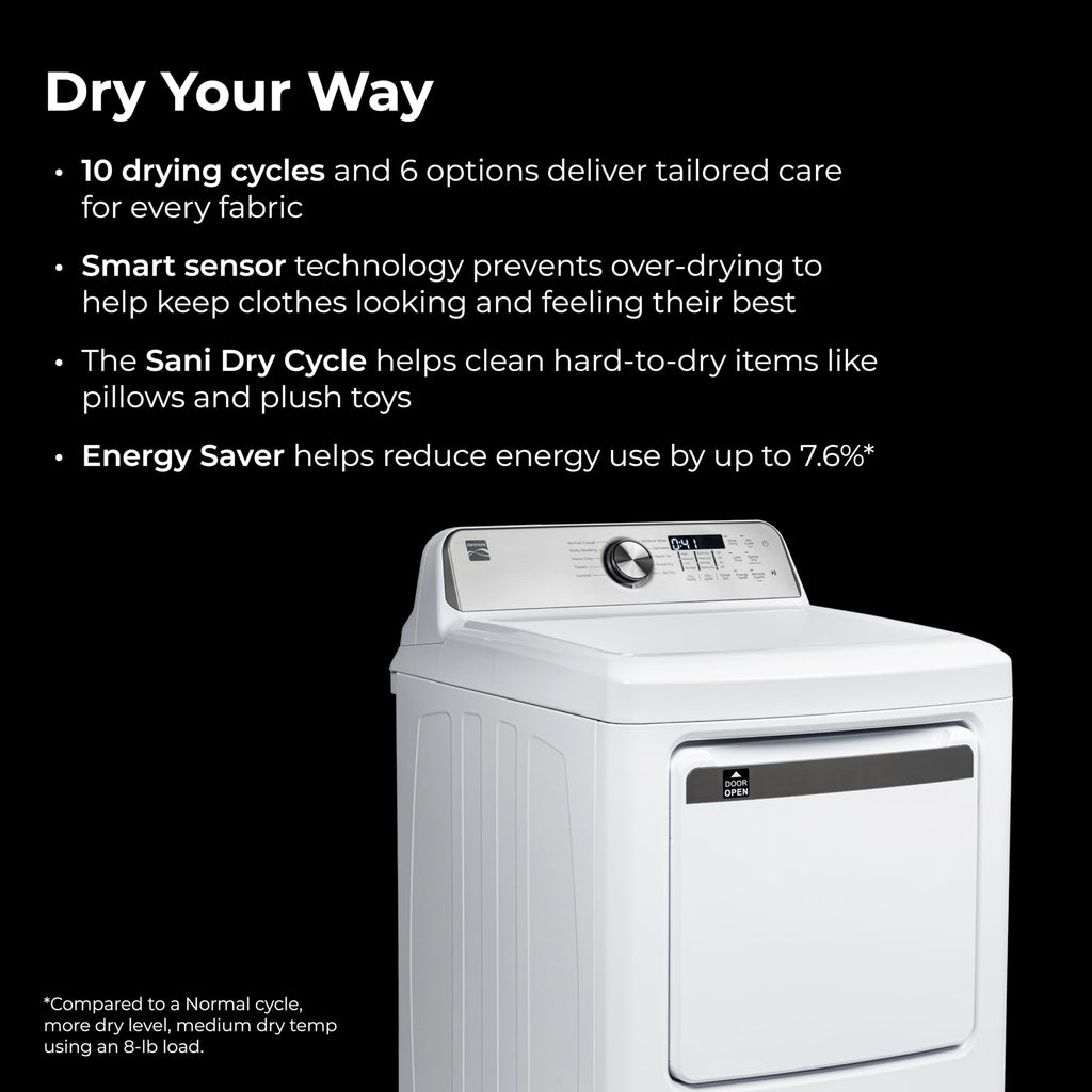 7.0 cu. ft. Front Load Electric Dryer - White R811961