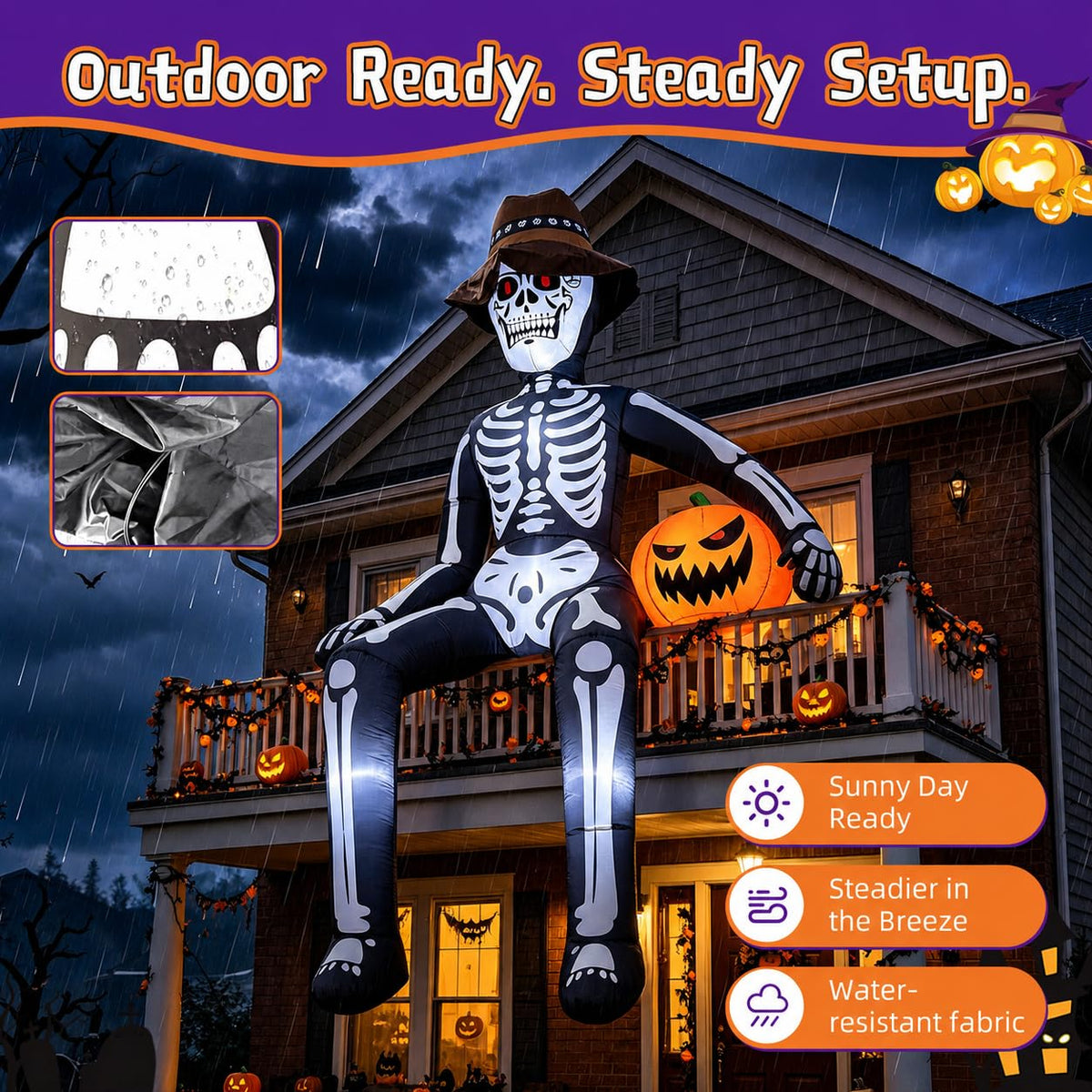 10FT Halloween Inflatable Skeleton J395