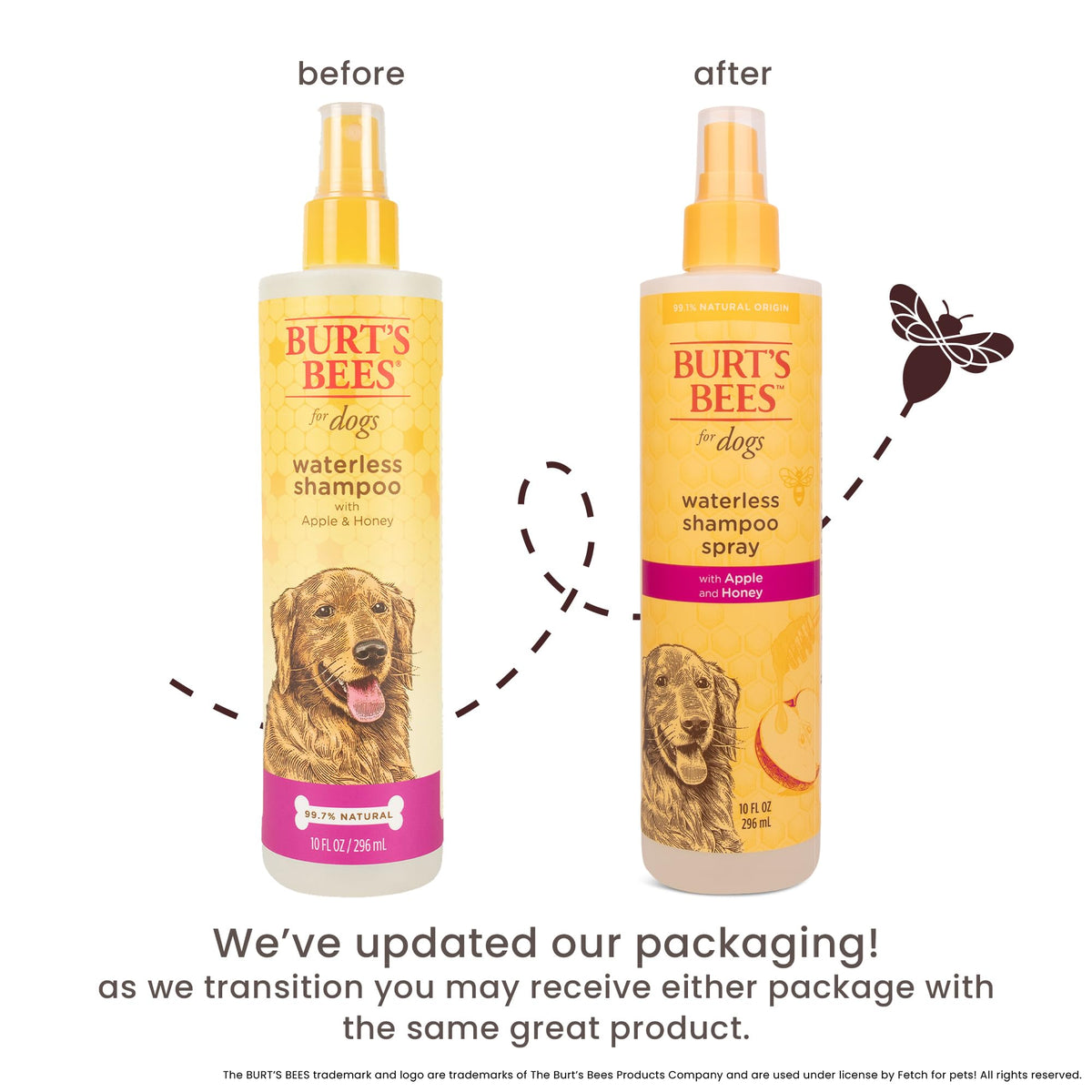 Waterless Shampoo Spray with Apple & Honey, 10 Fl Oz C325226