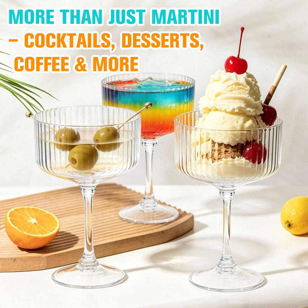 12 Pcs 10oz Plastic Martini Glasses Y6222