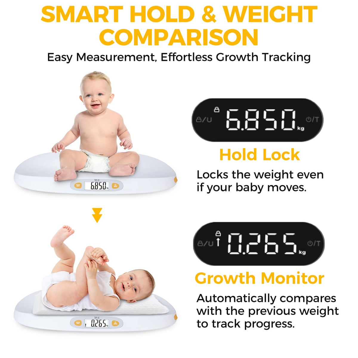Digital Baby Scale with Height Measuring Tape W715786
