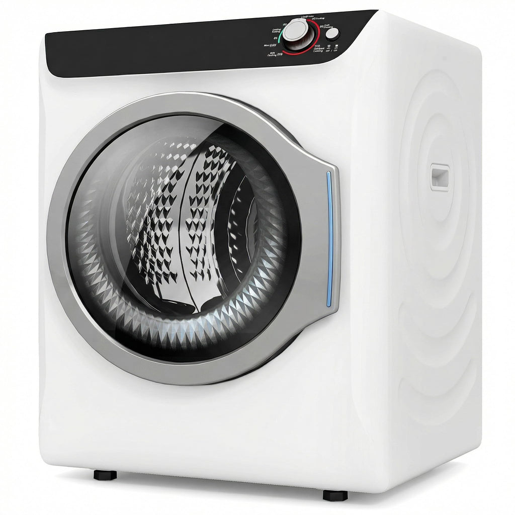 2.6 CU. FT. White Compact Electric Clothes Dryer with Stainless Steel Tub R87360