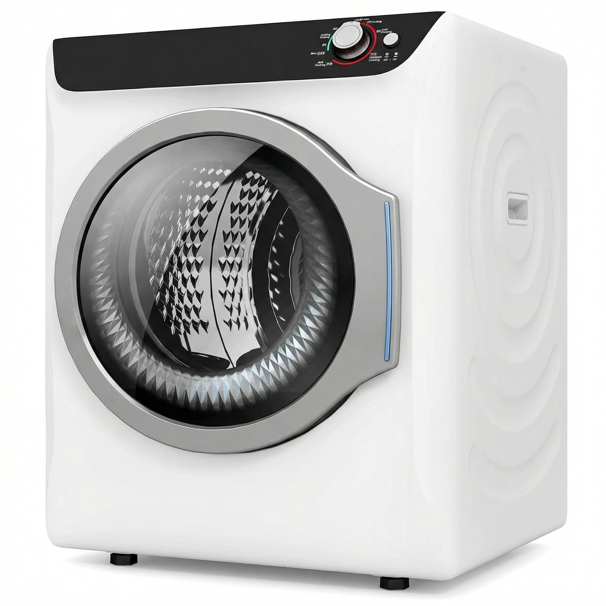 2.6 CU. FT. White Compact Electric Clothes Dryer with Stainless Steel Tub R87360