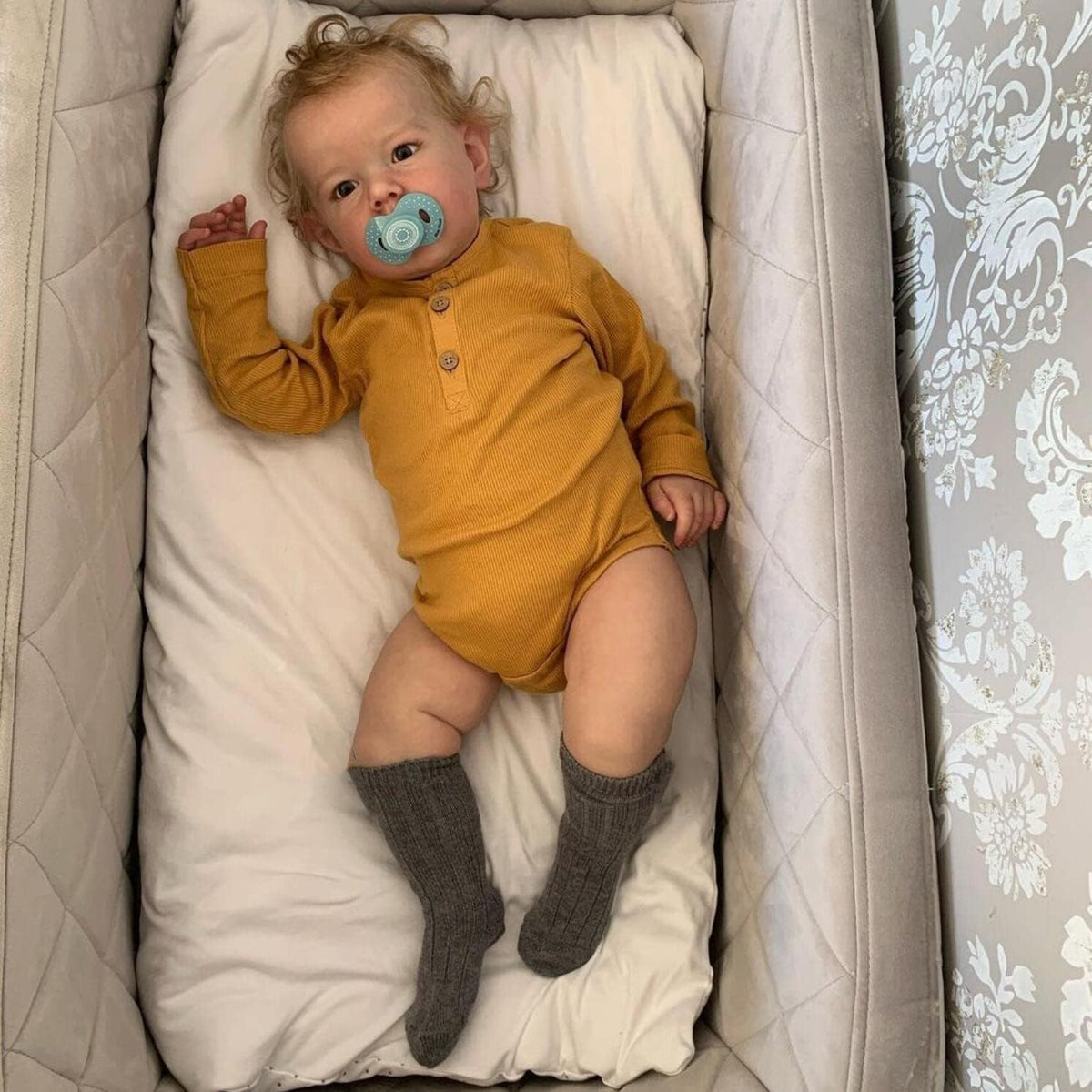 22" Realistic Baby Doll Boy Blonde Hair U416368
