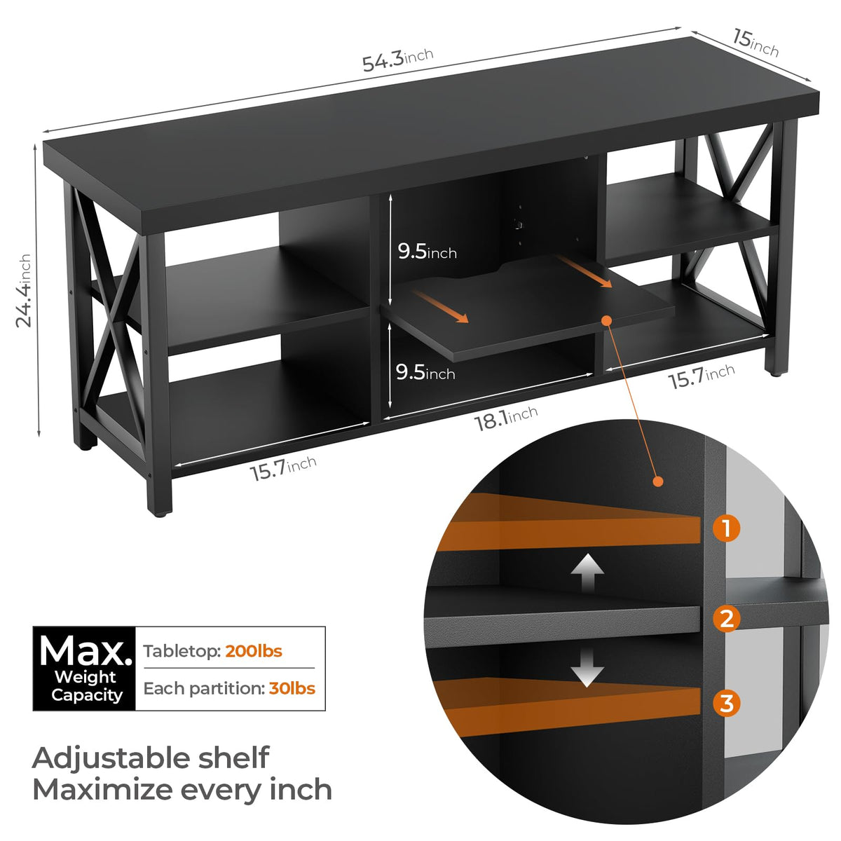 TV Stand for 65 in TV P2762